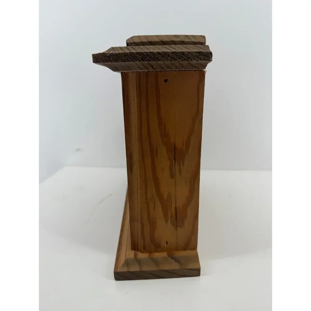 Home Sweet Home Wood Mantel Shelf Clock Country Cottage Primitive Farmhouse 11